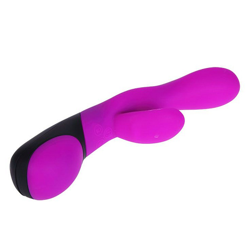 Вибратор лилового цвета с язычком для стимуляции клитора Baile Pretty Love BI-014262 (21 см)