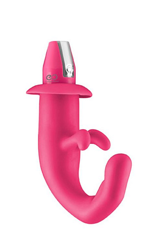 Розовый вибромассажёр с клиторальным стимулятором NMC FINGER C VIBRATOR 111775