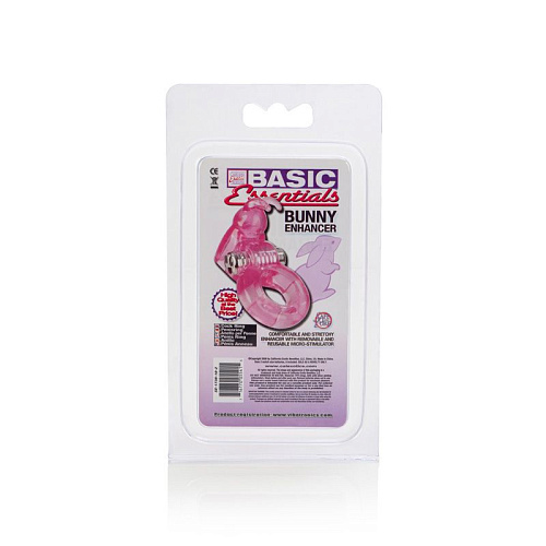 Виброкролик в розовом цвете на пенис California Exotic Novelties Basic Essentials Bunny Enhancer SE-1738-10-2