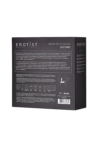Массажёр простаты чёрно-синего цвета Erotist Second 541302