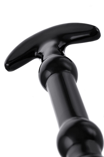 Элегантный чёрный анальный стимулятор с шариками на стволе Sexus 912235 (15,5 см)