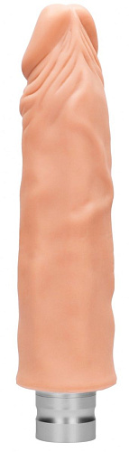 Телесный реалистичный вибратор Shots Media BV Vibrating Dildo REA088FLE (25 см)