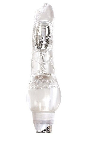 Прозрачный вибратор-реалистик NS Novelties Lucidity Halo Light Up Vibe NSN-0286-41 (23 см)