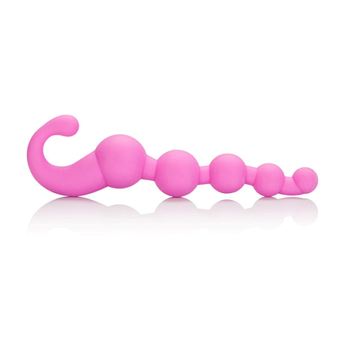 Упругая розовая цепочка California Exotic Novelties L Amour Premium Silicone Beaded Probes SE-4626-04-3 (17 см)