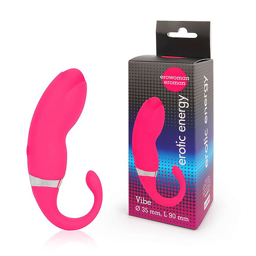 Ярко-розовый вибромассажёр с 20 режимами вибрации Bior toys EE-10259-16
