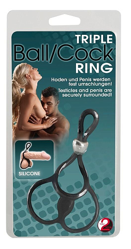 Лассо с подхватом мошонки Triple Ball-und Cockring Orion 0522600