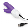 Фиолетовый G-стимулятор с клиторальным отростком Rabbit Essentials RR-004-PUR (24 см)