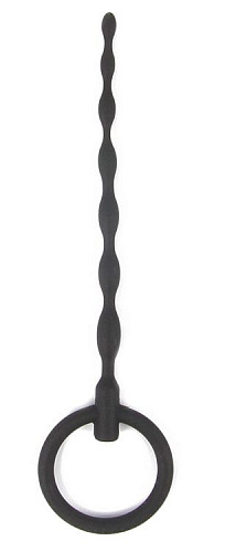 Чёрный тонкий уретральный стимулятор Bior toys SEM-55134