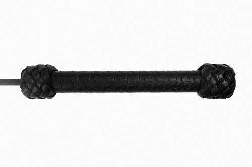 Чёрный профессиональный стек с тисненной ручкой БДСМ арсенал 911-25 BX DD (77 см)