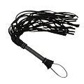 Чёрная плеть с кожаной рукоятью Sitabella 3010-1bk (65 см)