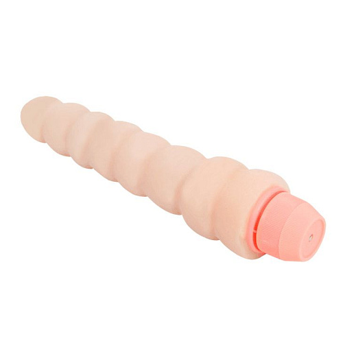 Гнущийся телесного цвета вибратор с хребтом Baile BW-007102G-1002 (18,2 см)