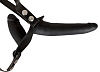 Женский страпон чёрного цвета с вагинальной пробкой Orion Double Strap On 05111290000 (15 см)