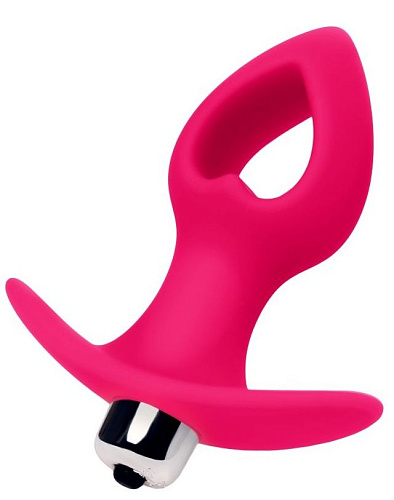 Розовая анальная вибровтулка в форме сердца POPO Pleasure 731337 (17 см)