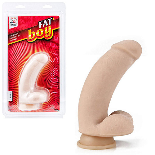 Изогнутый дилдо телесного цвета Erotic Fantasy Fat Boy EF-T206 (17 см)