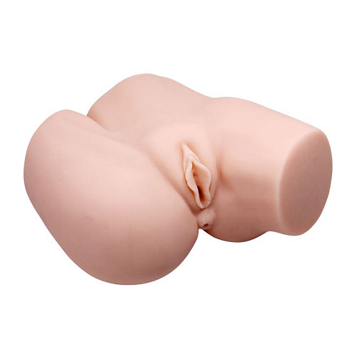 Телесный полуторс с двумя любовными тоннелями и вибрацией Baile BM-009204Z-1