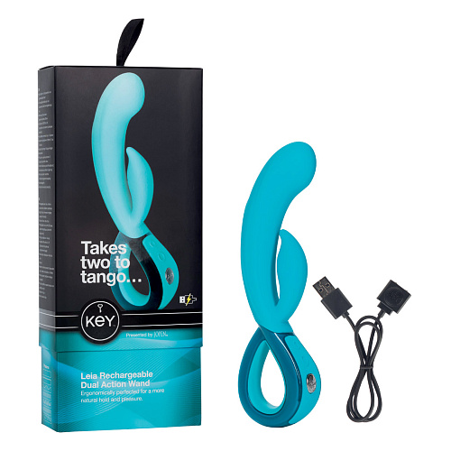 Бирюзовый вибратор Хай-Тек Jopen LEIA JO-8080-05-3