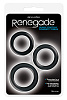 Набор из 3 чёрных эрекционных колец NS Novelties Renegade Diversity Rings Black NSN-1116-43