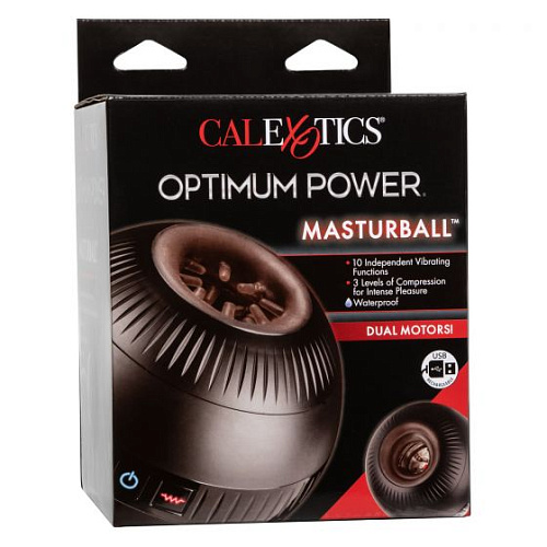 Чёрный двусторонний мастурбатор California Exotic Novelties Optimum Power Masturball SE-0858-10-3
