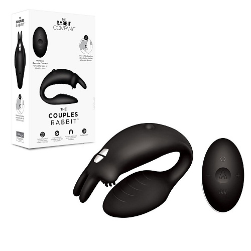 Чёрный вибратор для пар The Rabbit Company The Couples Rabbit TRC-021BLK