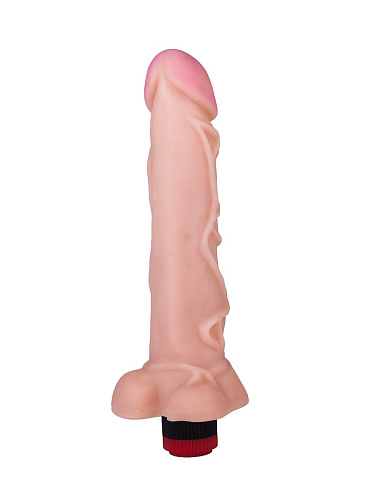 Вибратор-гигант с узором вен телесного цвета LOVETOY (А-Полимер) 802500
