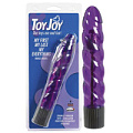 Фиолетовый вибратор со спиралевидным рельефом и 5 режимами вибрации Toy Joy 3006009243 (20 см)