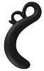 Чёрный массажёр простаты с загнутым кончиком Orion 0511374 (14 см)
