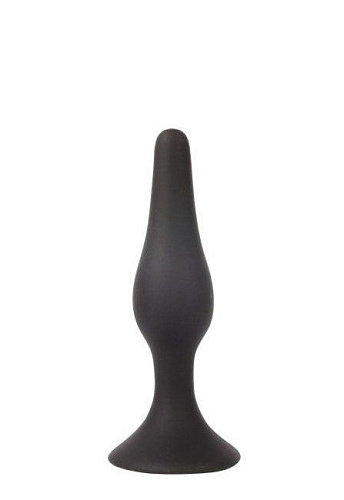 Чёрная анальная втулка Bior toys Sex Expert SEM-55041 (10 см)