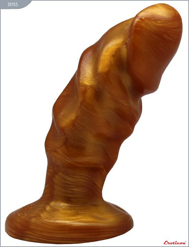 Жёлтая анальная пробка анатомической формы Eroticon 30155 (13 см)