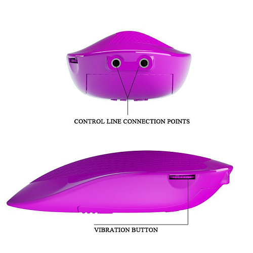 Мощное лиловое виброяйцо с пультом управления и пульсацией Baile Naughty Egg MC29