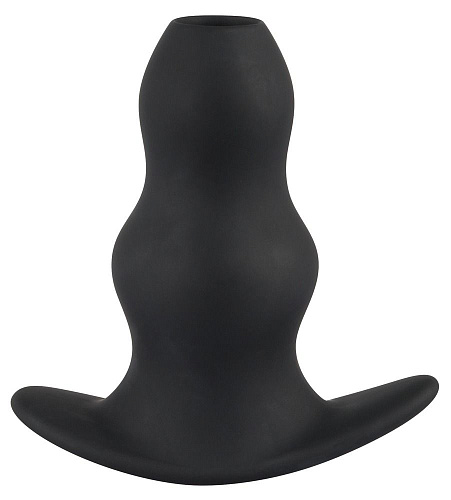 Анальная пробка-туннель с волнообразным рельефом в чёрном цвете Orion Tunnel Plug 05324100000