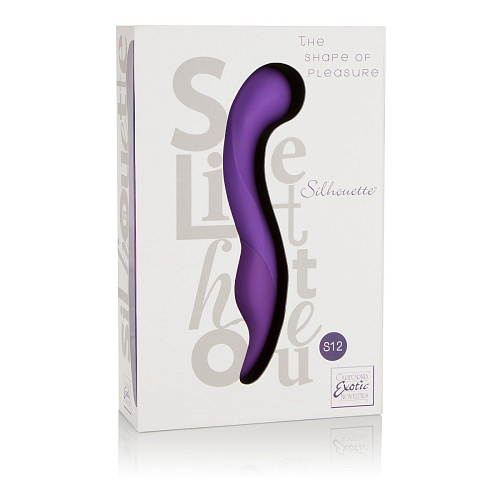 Фиолетовый перезаряжаемый вибромассажёр для G-стимуляции California Exotic Novelties Silhouette S12 SE-4592-15-3