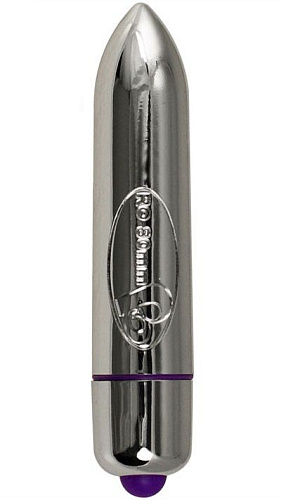 Серебристая вибропулька Rocks-Off RO-80MM 7-SPEED CHROME 7RO80MTCR (7,9 см)