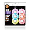 Набор из 6 разноцветных эрекционных колец Blush Novelties King of the Ring BL-93652