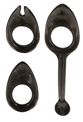 Набор из 3 дымчатых эрекционных колец различной формы Seven Creations 19-72SMK-BCD