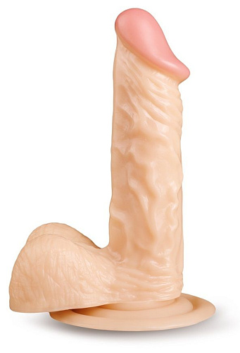 Телесный фаллоимитатор с присоской Brazzers DWS003 (17 см)