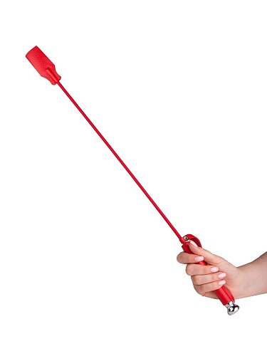 Красный стек с кожаной ручкой Sitabella 3030-2 (70 см)