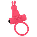 Красное эрекционное виброкольцо-зайчик со съемной вибропулей Bior toys WSL-15006