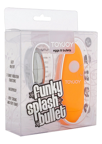 Вибропуля с оранжевым пультом Toy Joy Funky Splash 3006010087