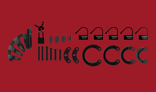 Чёрный мужской пояс верности Shots Media BV Model 02 Chastity MCG002BLK