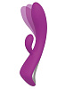 Фиолетовый вибратор с клиторальным отростком Dream Toys ROCKING BUNNY 21371