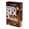 Презервативы для орального секса с ароматом шоколадного мусса Domino Sweet Sex Chocolate mousse №3 (3 шт)