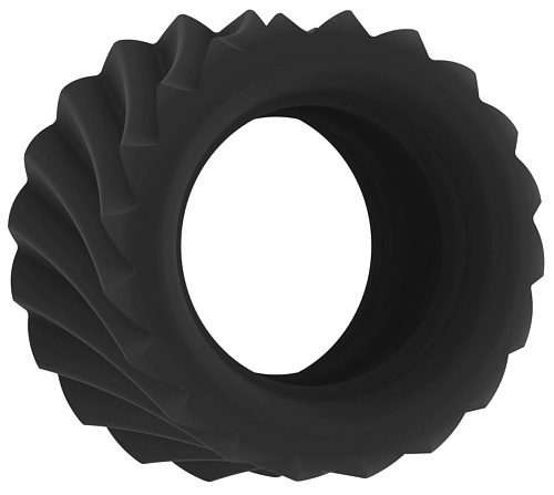 Чёрное эрекционное кольцо Shots Media BV SONO №40 SON040BLK