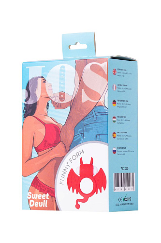 Красное эрекционное кольцо на пенис JOS COCKY DEVIL 782015