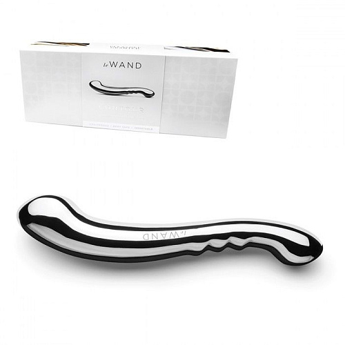 Серебристый утяжелённый фаллоимитатор Le Wand Contour LW-026 (28,6 см)