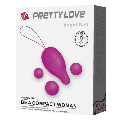 Лиловое вагинальное яйцо с утяжеляющими шариками Baile Kegel Ball BI-014462