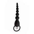 Чёрная анальная цепочка с вибрацией Chisa CN-331404321 (19 см)