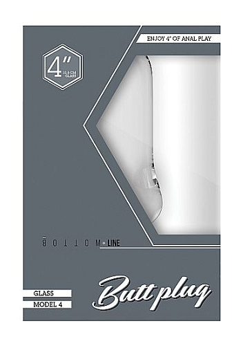 Стеклянный, прозрачный анальный стимулятор Shots Media BV Bottom Line Model 4 BTM013GLS (10,5 см)