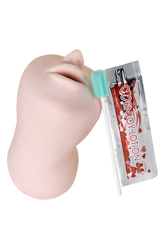 Ультра реалистичный мастурбатор-ротик телесного цвета Enjoy toys Sugofella ET-03