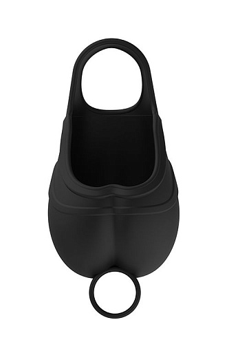 Чёрный подхват для мошонки с вибрацией Dream Toys VIBRATING SCROTUM TEASER 21747