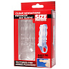 Прозрачная насадка на пенис с кольцом для мошонки XR Brands Clear Sensations Enhancer Sex Sleeve AE288-Clear (11,5 см)